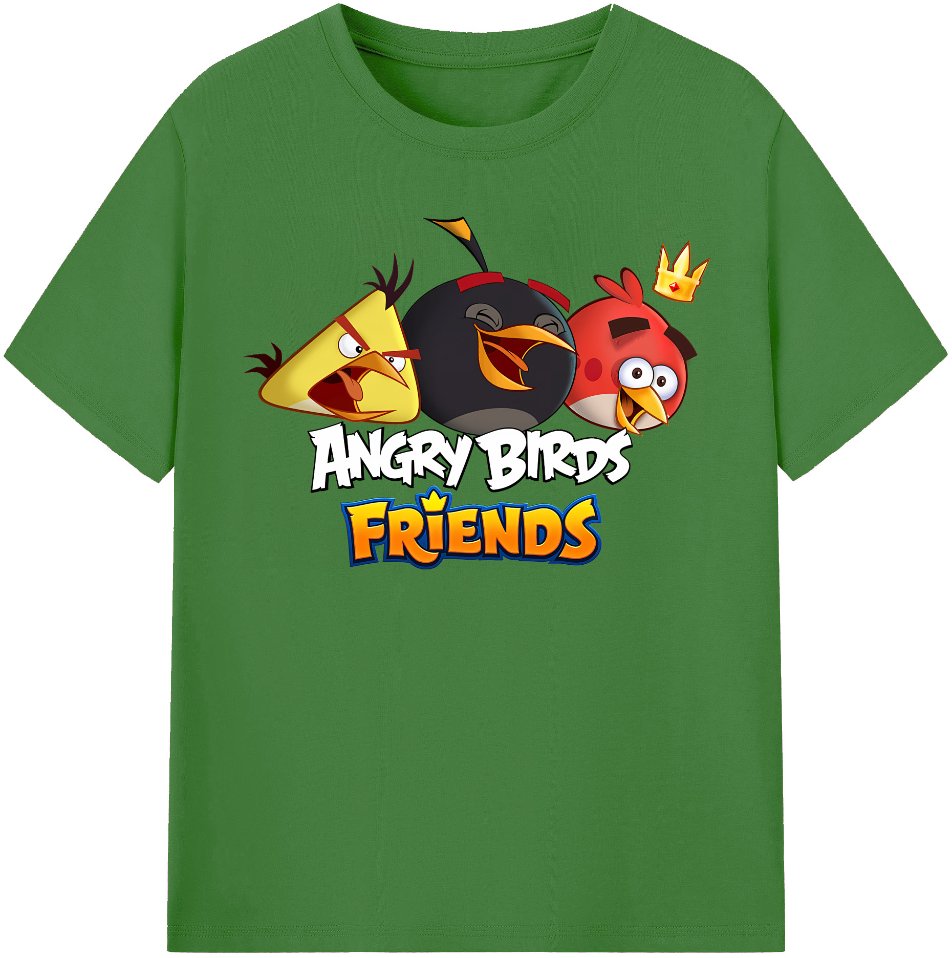 （画像用） Angry Birds アングリーバード レディースカジュアルプリントTシャツ（綿100％）